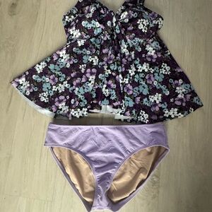 Shade & Shore Tan and Purple Swimwear